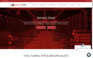 Servicesteel.com Screenshot 2024-05-13 21:27:12