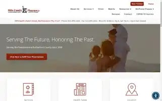 Millsfamilypharmacy.com Screenshot 2024-05-16 07:55:28