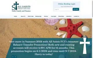 Allsaintsfcu.com Screenshot 2024-07-05 06:00:17