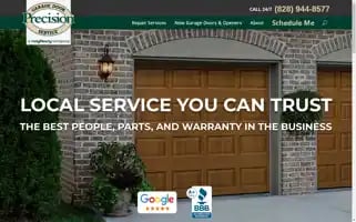 Precisiongaragedoorhickory.com Screenshot 2024-07-06 18:33:23