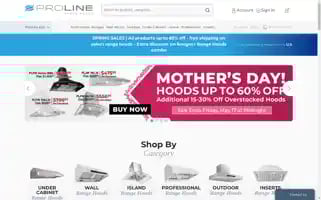 Prolinerangehoods.com Screenshot 2024-05-13 12:45:27