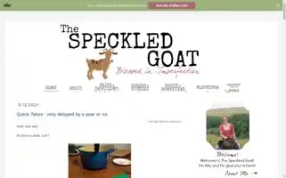 Thespeckledgoatblog.com Screenshot 2024-06-30 12:18:39