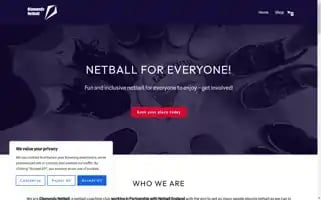 Diamondsnetball.co.uk Screenshot 2024-05-29 11:26:55