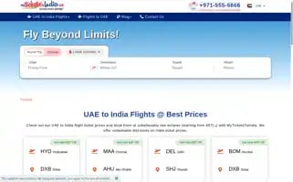 Myticketstoindia.ae Screenshot 2024-04-16 03:07:09