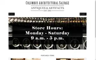 Columbusarchitecturalsalvage.com Screenshot 2024-05-09 05:14:25