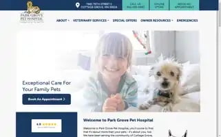 Parkgrovepethospital.com Screenshot 2024-07-06 03:18:50