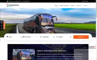 Parameswartravels.com Screenshot 2024-04-17 18:00:00