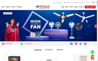 Venushomeappliances.com Screenshot 2024-05-14 20:50:35