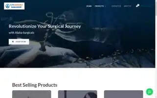Alphasurgicals.com Screenshot 2024-05-29 10:21:06