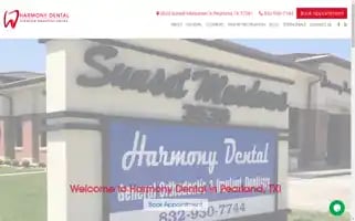 Harmonydentaltx.com Screenshot 2024-05-16 01:00:21