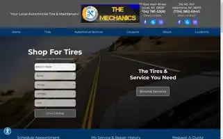 Themechanicstireandauto.net Screenshot 2024-05-14 09:51:39