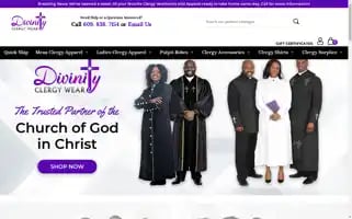 Divinityclergywear.com Screenshot 2024-05-09 10:45:53