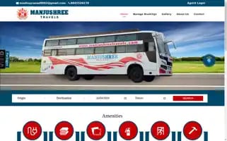 Manjushreetravels.com Screenshot 2024-04-16 22:04:15