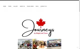 Journeysbymapleleaftours.com Screenshot 2024-04-25 21:42:31