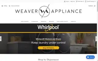 Weaverappliance.com Screenshot 2024-05-15 00:49:52