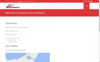 Charlevoixacehardware.com Screenshot 2024-06-29 17:57:29