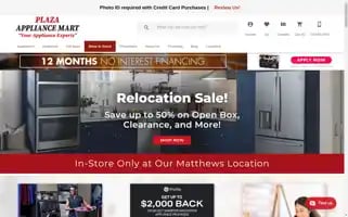 Plazaappliancemart.com Screenshot 2024-05-13 10:41:25