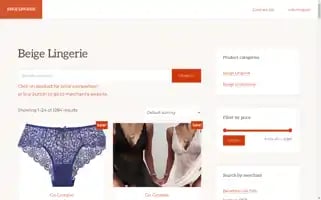 Beigelingerie.co.uk Screenshot 2024-05-26 19:29:29
