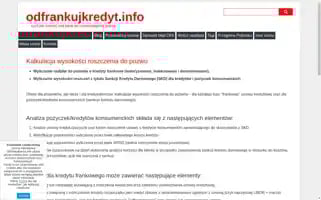 Odfrankujkredyt.info Screenshot 2024-07-04 05:14:20