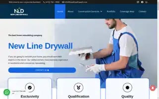 Newlinedrywall.com Screenshot 2024-06-18 01:22:08
