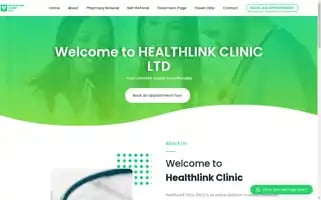 Healthlinkclinic.co.uk Screenshot 2024-07-09 16:59:58