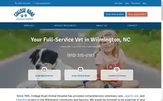 Collegeroadanimalhospital.com Screenshot 2024-06-18 12:46:12