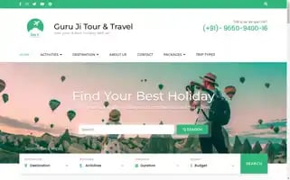 Gurujitourtravels.com Screenshot 2024-04-18 17:05:00