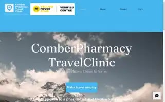 Comberpharmacytravelclinic.co.uk Screenshot 2024-04-23 10:52:59