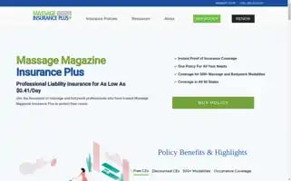 Massageliabilityinsurancegroup.com Screenshot 2024-07-01 17:55:57