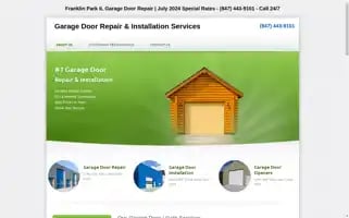 Franklinparkilgaragedoorrepair.com Screenshot 2024-07-05 21:49:01