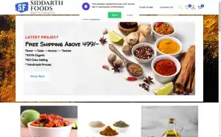 Siddarthfoods.com Screenshot 2024-05-26 21:06:59