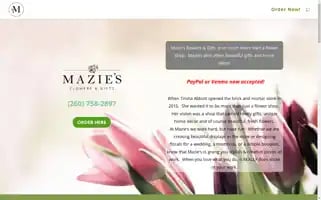 Maziesflowers.com Screenshot 2024-05-16 07:18:30