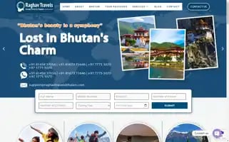 Raghavtravelsbhutan.com Screenshot 2024-04-18 13:10:00