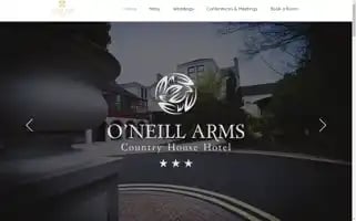 Oneillarmshotel.co.uk Screenshot 2024-04-26 20:19:43