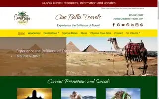 Ciaobellatravelagency.com Screenshot 2024-04-25 21:21:03