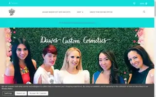 Dawescustomcosmetics.com Screenshot 2024-07-01 17:28:42