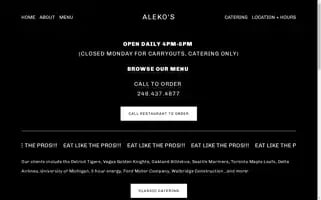 Alekoscarryout.com Screenshot 2024-05-15 10:52:49