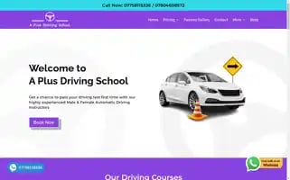Aplusdrivingschool.co.uk Screenshot 2024-07-07 16:36:35
