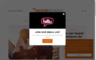 Privateretreatstravel.com Screenshot 2024-04-22 12:45:33