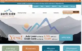 Parksidefcu.com Screenshot 2024-07-01 09:46:49