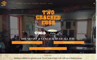 Twocrackedeggscafe.com Screenshot 2024-06-12 13:46:35