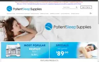 Patientsleepsupplies.com Screenshot 2024-05-13 08:11:09