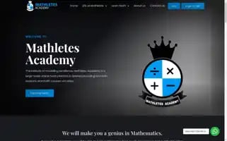 Mathletesacademy.com Screenshot 2024-07-07 17:28:08