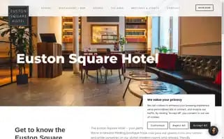 Euston-square-hotel.com Screenshot 2024-04-17 10:05:59