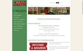 Cowanrailroadmuseum.org Screenshot 2024-07-01 07:49:33