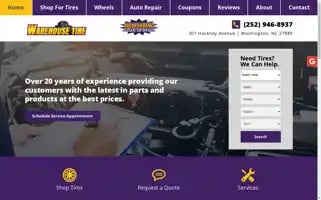 Warehousetirenc.com Screenshot 2024-05-14 23:46:52