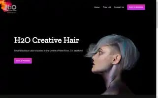 H2ocreativehair.ie Screenshot 2024-05-19 05:21:36