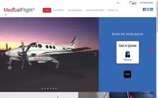 Medicalflight.co.in Screenshot 2024-04-26 09:46:11