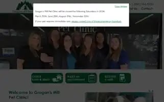 Grogansmillpetclinic.com Screenshot 2024-05-16 00:35:23