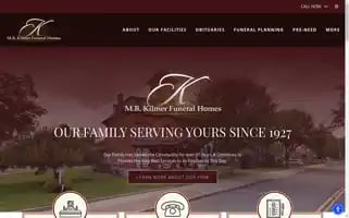 Kilmerfuneralhome.com Screenshot 2024-06-13 10:43:16